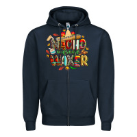 Navy cinco de mayo nacho average waxer Zipper Hoodie - CowGirlArtShop