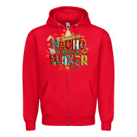 Red cinco de mayo nacho average waxer Zipper Hoodie - CowGirlArtShop