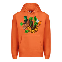 Carrot Horse with horseshoe St. Patrick's Premium Hoodie - CowGirlArtShop