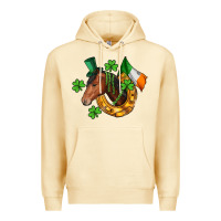 Pina Colada Horse with horseshoe St. Patrick's Premium Hoodie - CowGirlArtShop