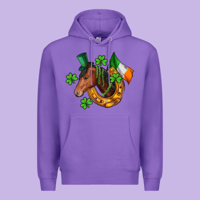 Horse With Horseshoe St. Patrick's Premium Hoodie Designed By Cowgirlartshop