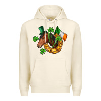 Tofu Horse with horseshoe St. Patrick's Premium Hoodie - CowGirlArtShop