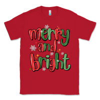 Red merry and bright Classic Tee - MaliasSmallBusiness