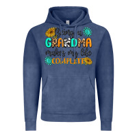 Vintage Denim Being a Grandma Makes My Life Complete Vintage Hoodie - MaliasSmallBusiness