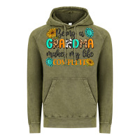 Vintage Olive Being a Grandma Makes My Life Complete Vintage Hoodie - MaliasSmallBusiness