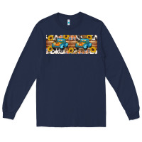 Navy Fall truck Long Sleeve Tee - Artiststas