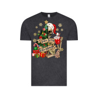 Vintage Black sorta scary sorta merry skeleton christmas tree Vintage Tee - MaliasSmallBusiness