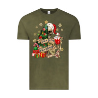 Vintage Olive sorta scary sorta merry skeleton christmas tree Vintage Tee - MaliasSmallBusiness