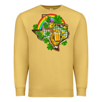 Antique Gold Texas St. Patrick's Day Premium Sweatshirt - OliviaCreatesArt