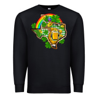 Black Texas St. Patrick's Day Premium Sweatshirt - OliviaCreatesArt