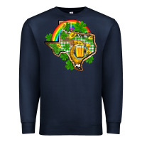 Navy Texas St. Patrick's Day Premium Sweatshirt - OliviaCreatesArt
