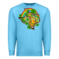 Ocean Blue Texas St. Patrick's Day Premium Sweatshirt - OliviaCreatesArt