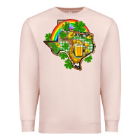 Pale Pink Texas St. Patrick's Day Premium Sweatshirt - OliviaCreatesArt