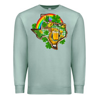 Seafoam Texas St. Patrick's Day Premium Sweatshirt - OliviaCreatesArt