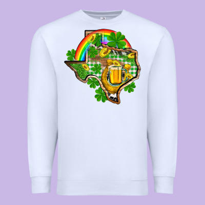 Texas St. Patrick's Day Premium Sweatshirt Designed By Oliviacreatesart