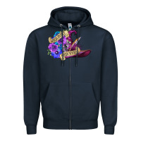 Navy sorta sweet sorta wicked Zipper Hoodie - CowGirlArtShop