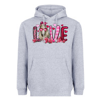 Heather Grey valentines day love horse Heavyweight Hoodie - OliviaCreatesArt