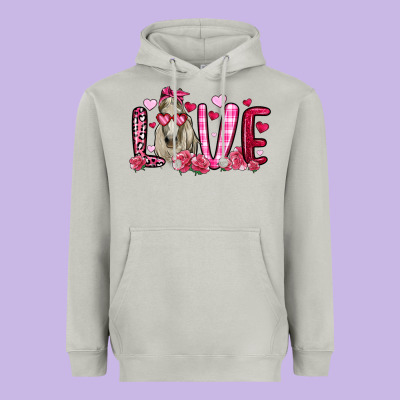 Valentines Day Love Horse Heavyweight Hoodie Designed By Oliviacreatesart