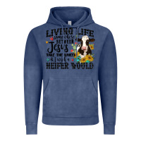 Vintage Denim living life somewhere between jesus take the wheel Vintage Hoodie - MaliasSmallBusiness