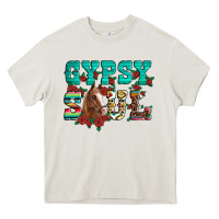 Cream western gypsy soul horse roses serape aztec leopard Heavy Core Tee - Artiststas