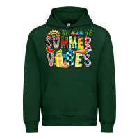 Forest Green Summer Vibes Urban Hoodie - CowhideDigitalArt