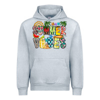 Heather Grey Summer Vibes Urban Hoodie - CowhideDigitalArt