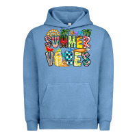 Pigment Pebble Blue Summer Vibes Urban Hoodie - CowhideDigitalArt