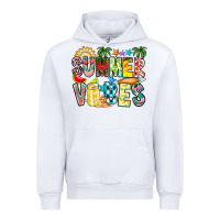 White Summer Vibes Urban Hoodie - CowhideDigitalArt