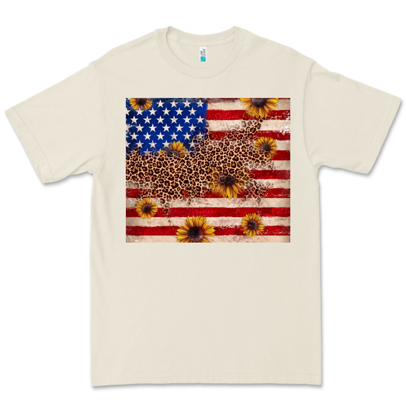 American Flag Leopard Sunflower Premium Tee by JahusDesignShop | Teevron