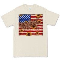 Bone American flag leopard sunflower Premium Tee - JahusDesignShop