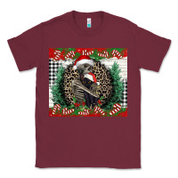 Burgundy Merry Christmas skeleton Classic Tee - NancyCooperArtShop