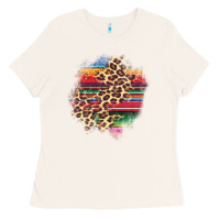 Bone serape leopard patch Ladies Tee - AdoDesignShop