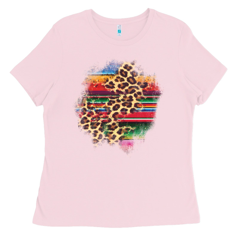 Serape Leopard Patch Ladies Tee by AdoDesignShop | Teevron