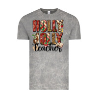 Cloud Rock holly jolly teacher Vintage Tee - MaliasSmallBusiness