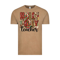 Vintage Coffee holly jolly teacher Vintage Tee - MaliasSmallBusiness