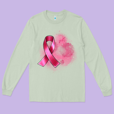 Breast Cancer Custom Name Long Sleeve Tee Designed By Artiststas