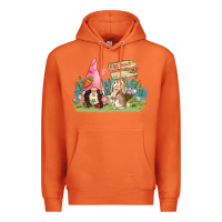 Carrot Easter gnome and rabbit egg hunt  Easter Day Premium Hoodie - CowGirlArtShop