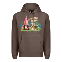 Easter Gnome And Rabbit Egg Hunt  Easter Day Premium Hoodie | Teevron
