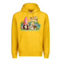 Lemon Easter gnome and rabbit egg hunt  Easter Day Premium Hoodie - CowGirlArtShop
