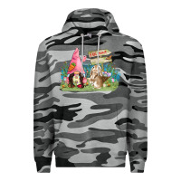 Slate Camo Easter gnome and rabbit egg hunt  Easter Day Premium Hoodie - CowGirlArtShop