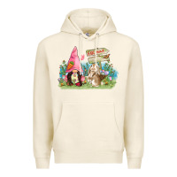 Tofu Easter gnome and rabbit egg hunt  Easter Day Premium Hoodie - CowGirlArtShop