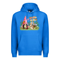 True Royal Easter gnome and rabbit egg hunt  Easter Day Premium Hoodie - CowGirlArtShop