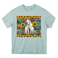 Arona goats mom and baby sunflowers gemstones serape leopard glitter wooden Heavy Core Tee - Artiststas