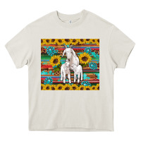 Cream goats mom and baby sunflowers gemstones serape leopard glitter wooden Heavy Core Tee - Artiststas