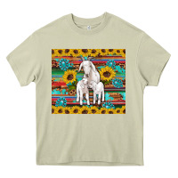 Mossy goats mom and baby sunflowers gemstones serape leopard glitter wooden Heavy Core Tee - Artiststas