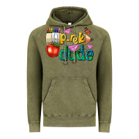 Vintage Olive pre k school pencil dude Vintage Hoodie - NancyCooperArtShop