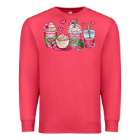 Cardinal valentines day coffee cups Premium Sweatshirt - OliviaCreatesArt