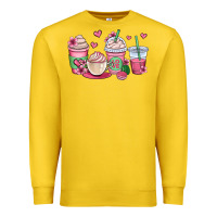 Lemon valentines day coffee cups Premium Sweatshirt - OliviaCreatesArt