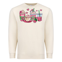 Sandshell valentines day coffee cups Premium Sweatshirt - OliviaCreatesArt