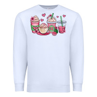White valentines day coffee cups Premium Sweatshirt - OliviaCreatesArt